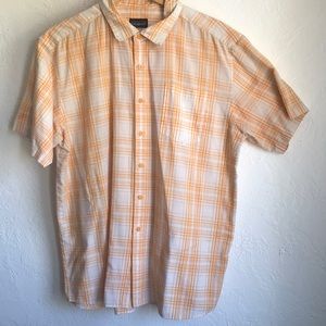 Patagonia organic cotton plaid short sleeve large